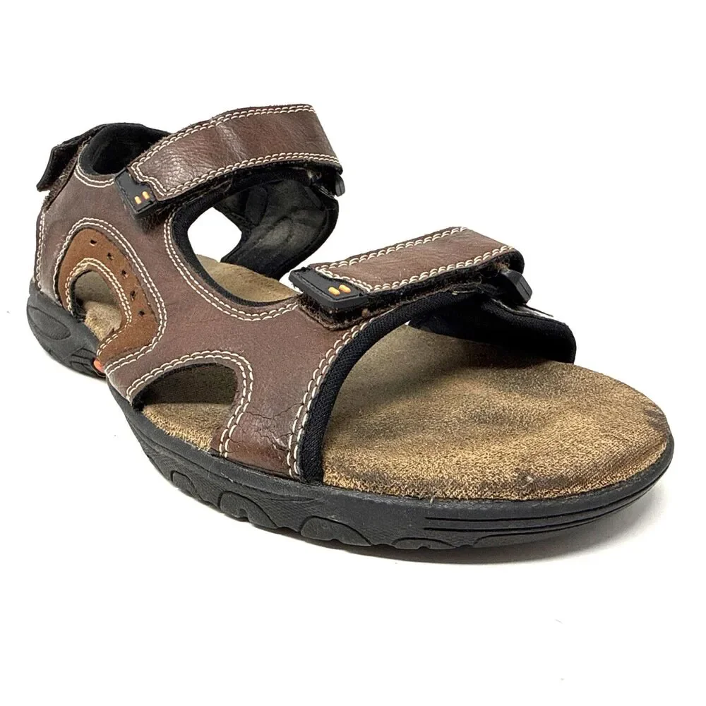 Khombu Noah Sport Sandals Mens Size 13 Brown Comfort Hook & Loop Outdoors Hiking
